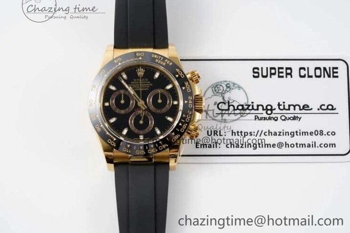 QF Dial Rubber Oysterflex on Daytona SA4130 Edition 1:1 Best Black Strap 116518 0409